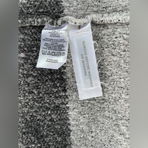 Pink/Grey Open Front LOFT Sweater - Picture 6 of 6